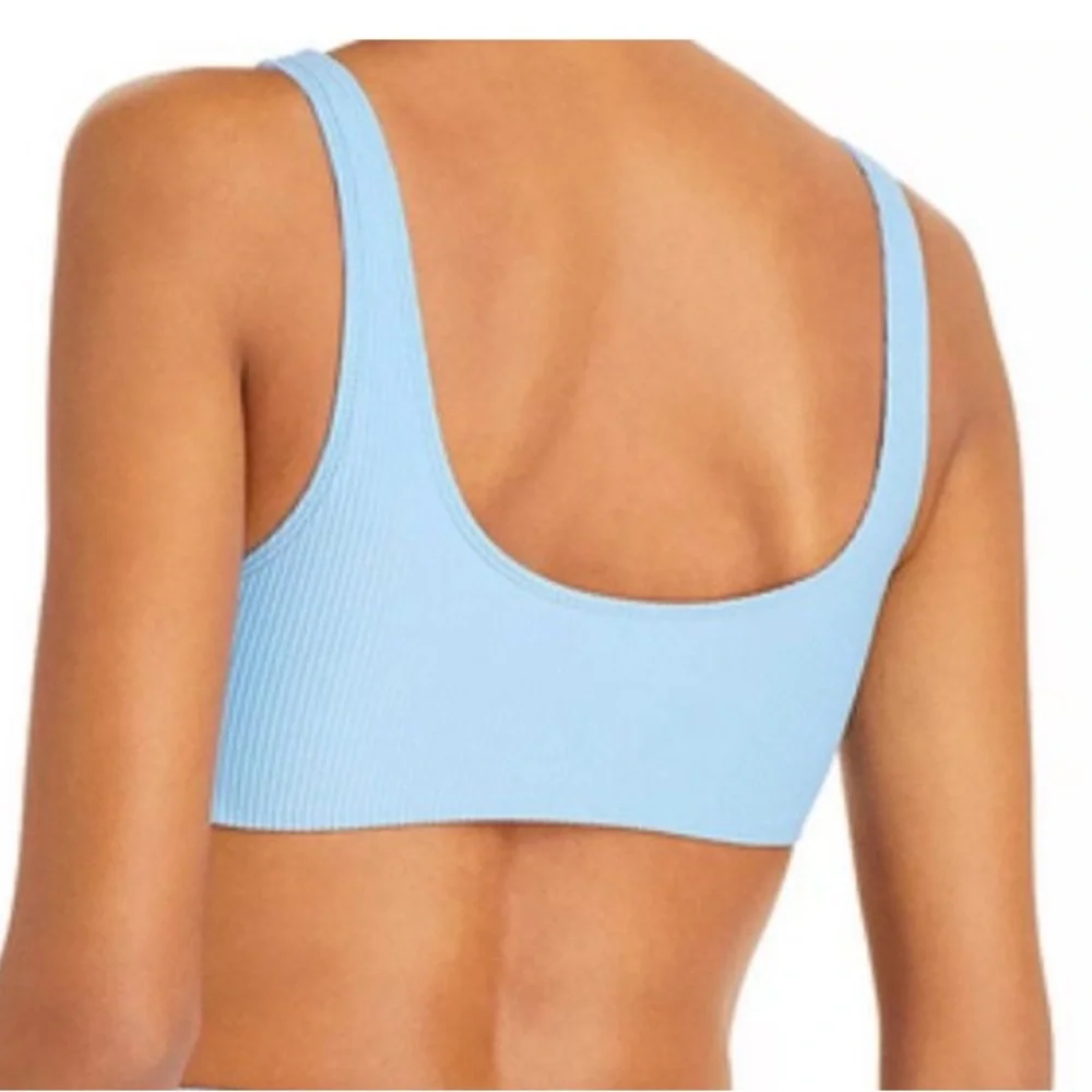 Frankies Bikinis Conner Ribbed Bikini Top, S